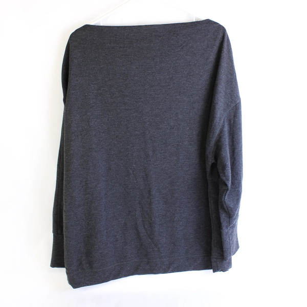 Maurices Charcoal Gray Sweatshirt Zipper Accent Women's Size 1