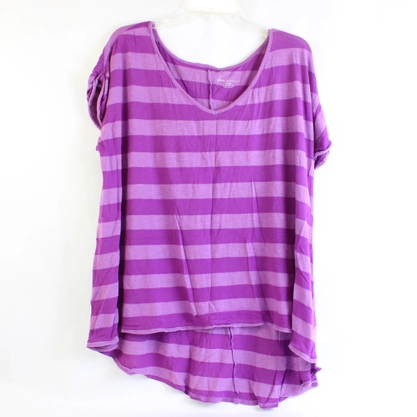 Lane Bryant Purple Striped T-Shirt Women's Size 14/16