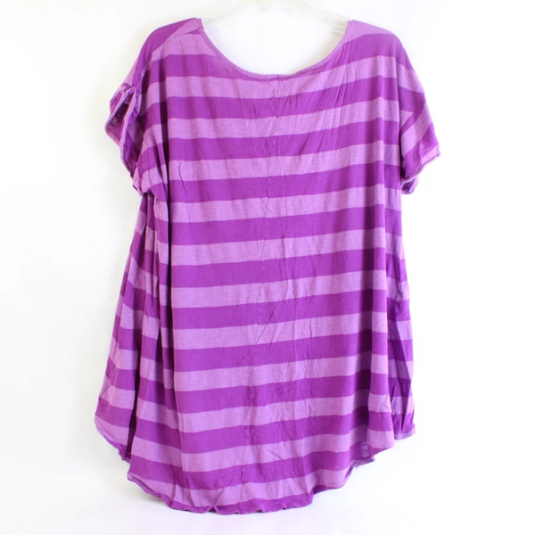 Lane Bryant Purple Striped T-Shirt Women's Size 14/16