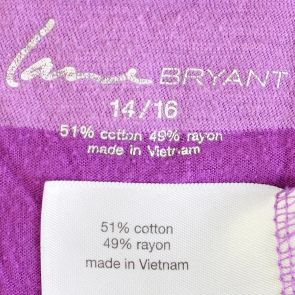 Lane Bryant Purple Striped T-Shirt Women's Size 14/16