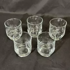 Set of 5 Libbey Carrington Double Old Fashioned Glasses 3.75 Inch