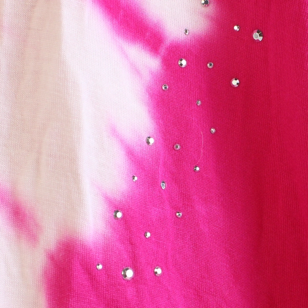 International Concepts Bedazzled Pink Tie-Dye Fold-Over Midi Skirt Women's XL