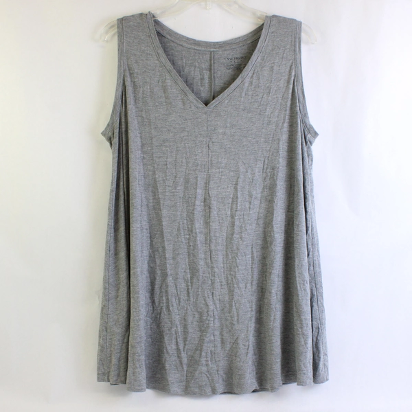 Lane Bryant Gray V-Neck Tank Top Women's Size 14/16
