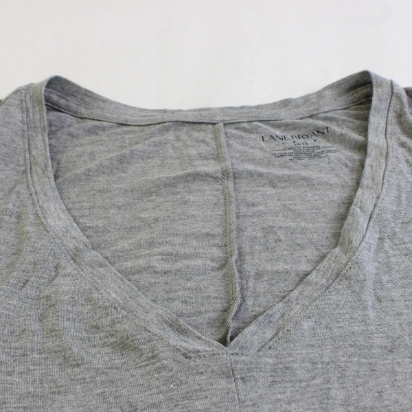 Lane Bryant Gray V-Neck Tank Top Women's Size 14/16