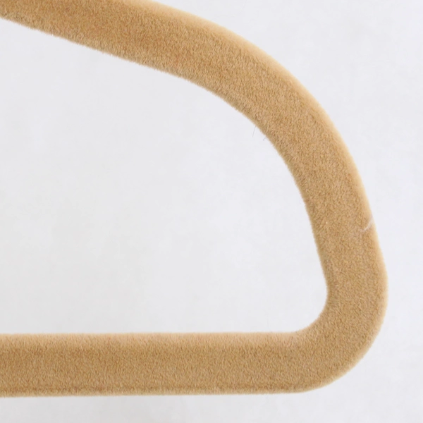 Lot of 10 Beige and Tan Felt Clothes Hangers for Tops and Pants