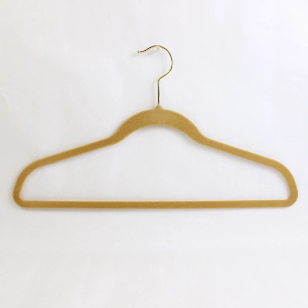 Mixed Lot of 11 Beige and Tan Felt Clothes Hangers for Tops and Pants