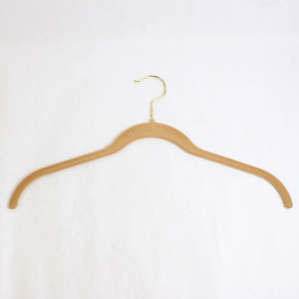 Mixed Lot of 11 Beige and Tan Felt Clothes Hangers for Tops and Pants
