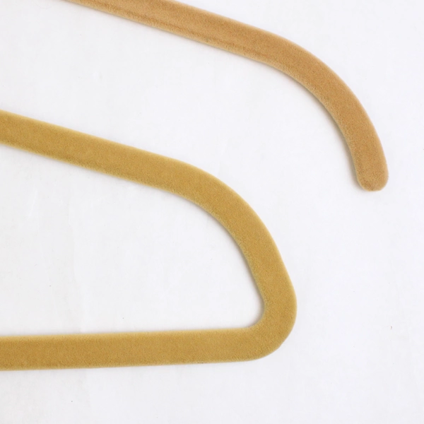 Mixed Lot of 11 Beige and Tan Felt Clothes Hangers for Tops and Pants