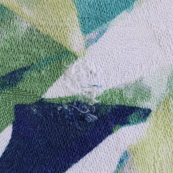 Tommy Bahama Green and Blue Palm Leaf Print Silk Button-Up Men's Large