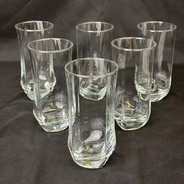 Set of 6 Libbey Carrington Tumbler Glasses 6.25 Inch