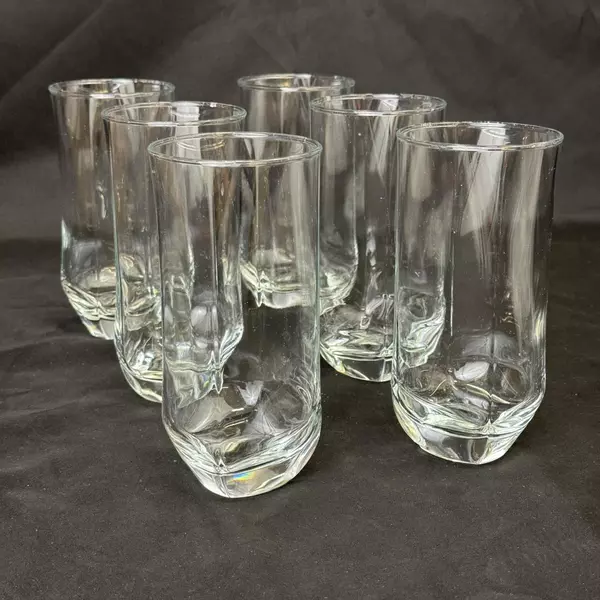 Set of 6 Libbey Carrington Tumbler Glasses 6.25 Inch