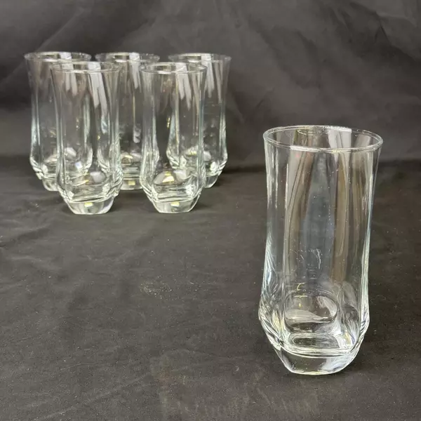 Set of 6 Libbey Carrington Tumbler Glasses 6.25 Inch