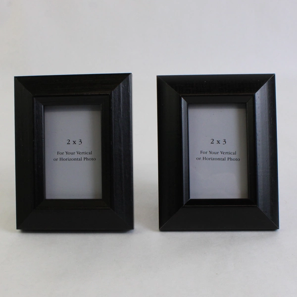 Set of 2 Black MDF Desktop Frames 2" x 3"