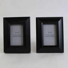 Set of 2 Black MDF Desktop Frames 2" x 3"