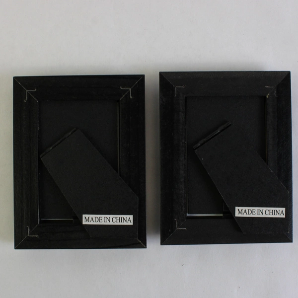 Set of 2 Black MDF Desktop Frames 2" x 3"