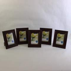 Set of 5 Mainstays Brown MDF Desktop Frames 4"x6"