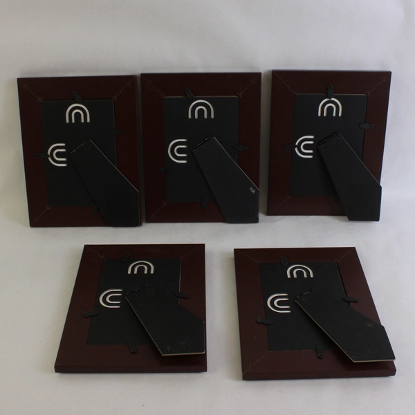 Set of 5 Mainstays Brown MDF Desktop Frames 4"x6"