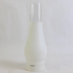 Unbranded Frosted Glass Lamp Chimney For Hurricane Lamps