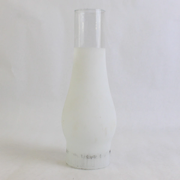 Unbranded Frosted Glass Lamp Chimney For Hurricane Lamps 10" Tall