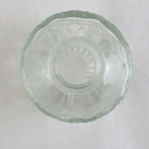 Unbranded/marked Quilt Embossed Decorative Clear Glass Bottle/Vases 4.25" Tall