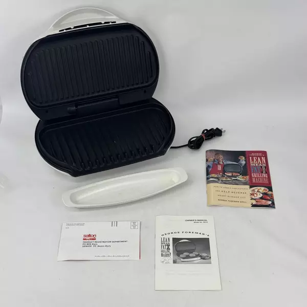 George Foreman Lean Mean Fat Grilling Machine Model GR15 With Drip Tray