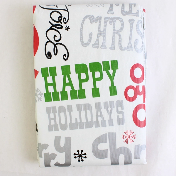 Walmart Holiday Time Vinyl Tablecloth Round 70" Diameter 2019