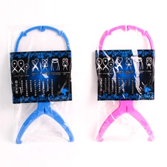 Lot of 2 NIP Korean Wig Head Stands Blue Pink