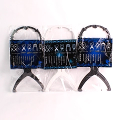 Lot of 3 NIP Korean Wig Head Stands Black and White