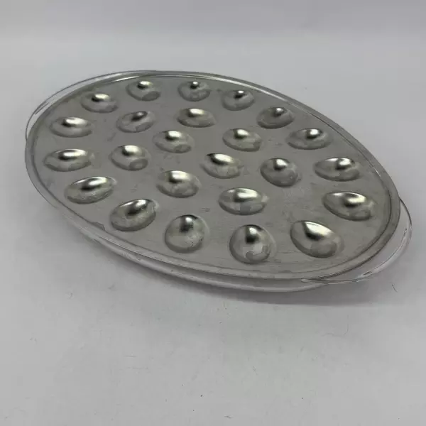Aluminum and Plastic Deviled Egg Chiller Tray Holds 23 Deviled Egg Pieces