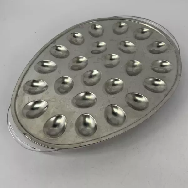 Aluminum and Plastic Deviled Egg Chiller Tray Holds 23 Deviled Egg Pieces