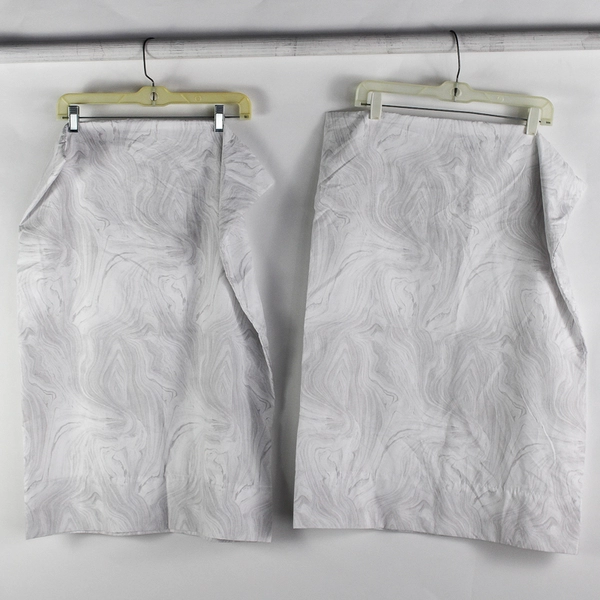 Lot Of 2 Matching Nine West Home Pillowcases Swirl Pattern White/Gray 21" x 30"