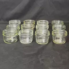Lot of 12 Kerr Wide Mouth Half Pint Canning Jars No Lids Or Rings