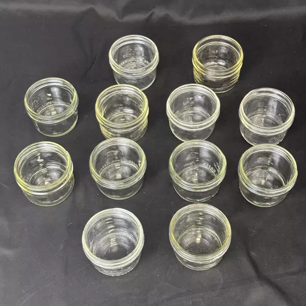Lot of 12 Kerr Wide Mouth Half Pint Canning Jars No Lids Or Rings