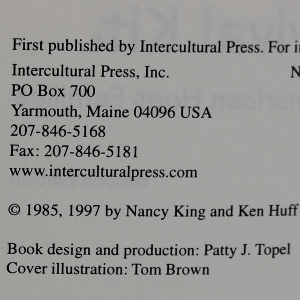 Host Family Survival Kit A Guide for American Host Families 1997 Paperback