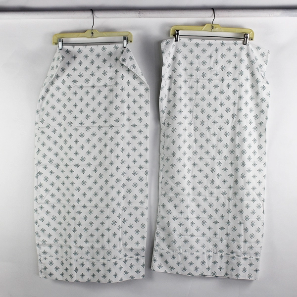 Lot Of 2 Matching Wholistic Pillowcases White Gray King Size (19.5" x 40")