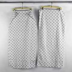 Lot Of 2 Matching Wholistic Pillowcases White Gray King Size (19.5" x 40")