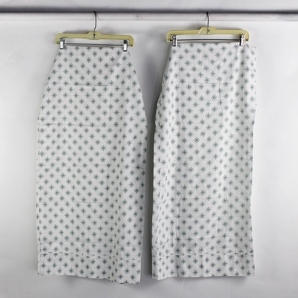 Lot Of 2 Matching Wholistic Pillowcases White Gray King Size (19.5" x 40")