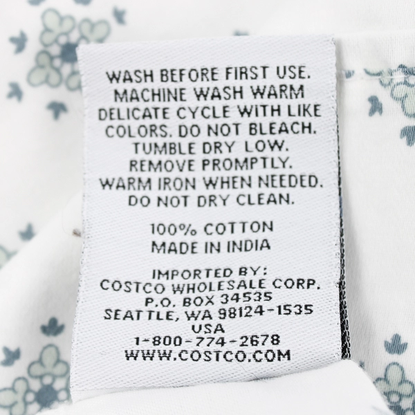 Lot Of 2 Matching Wholistic Pillowcases White Gray King Size (19.5" x 40")