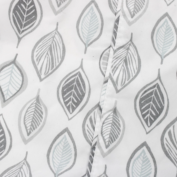 Lot Of 2 Matching Charisma Pillowcases Leaf Pattern White/Gray King 20.5"x39"