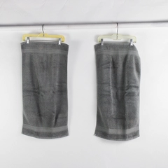 Lot Of 2 Charisma Luxury Towels Hand Towel Solid Gray 14" x 27"