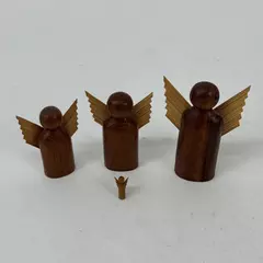 Set of 4 Swedish Style Wood Angel Figurines
