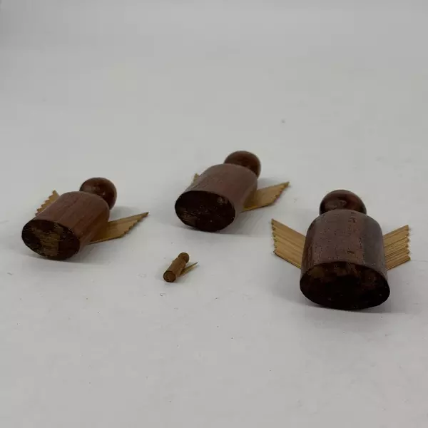 Set of 4 Swedish Style Wood Angel Figurines