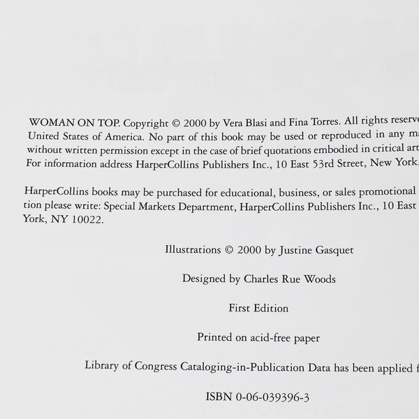 Woman on Top A Sexy Delicious Fairy Tale by Vera Blasi Fina Torres 2000 HC DJ