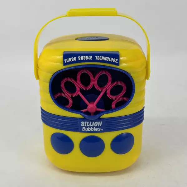 Billion Bubbles Kids Bubble Blower With Turbo Bubble Technology Yellow And Blue