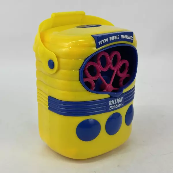 Billion Bubbles Kids Bubble Blower With Turbo Bubble Technology Yellow And Blue