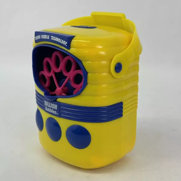 Billion Bubbles Kids Bubble Blower With Turbo Bubble Technology Yellow And Blue