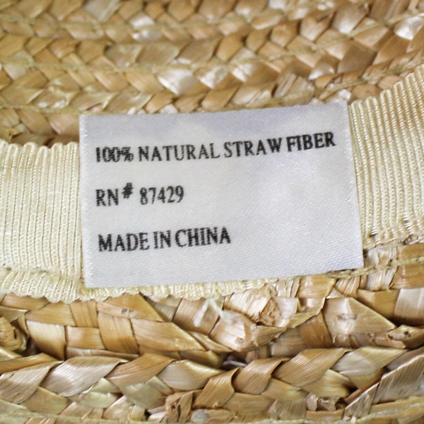 Accessories Network Group Woven Straw Sun Hat Wide 3.5" Brim 