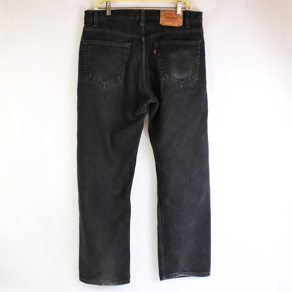 Levi's 505 Relaxed Fit Black Straight-Leg Jeans Men's Size W34 x L30