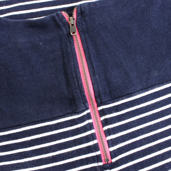 Gap Navy Blue and White Striped Boatneck Mariner Dress Women's Size Large