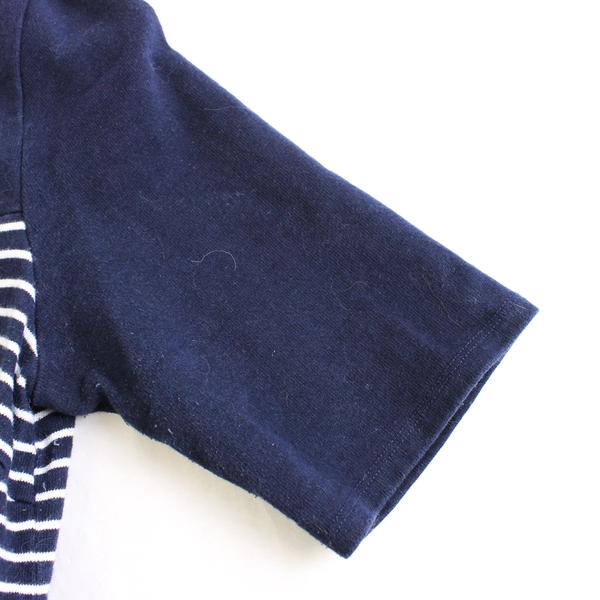 Gap Navy Blue and White Striped Boatneck Mariner Dress Women's Size Large